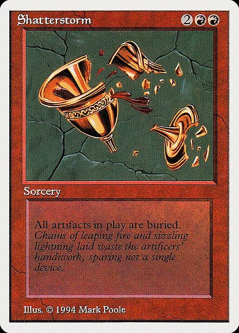 Shatterstorm, carta Magic di tipo Sorcery illustrata da Dan Frazier