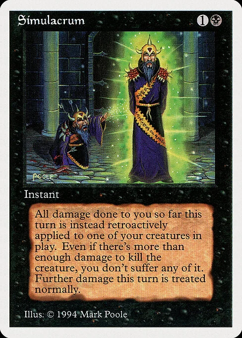 Simulacrum, carta Magic di tipo Instant illustrata da Mark Poole