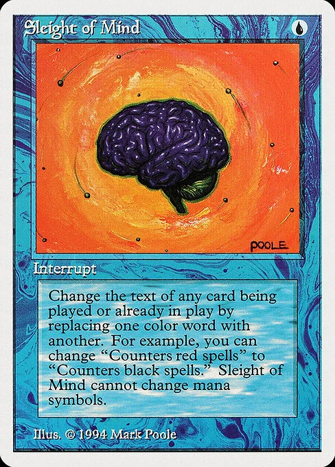 Sleight of Mind, carta Magic di tipo Instant illustrata da Mark Poole