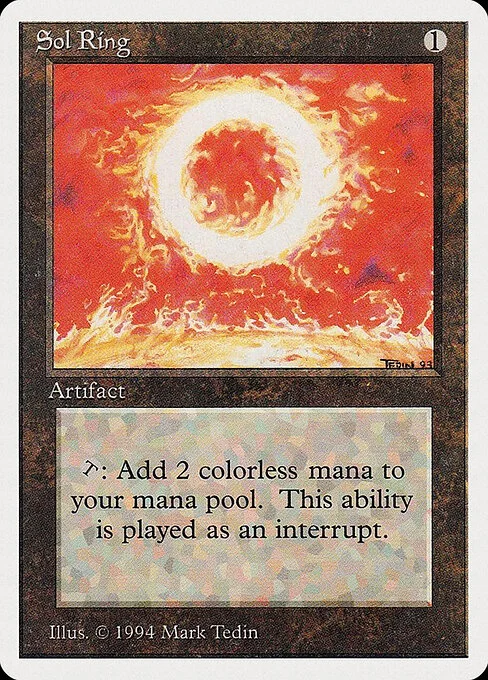 Sol Ring, carta Magic di tipo Artifact illustrata da Mark Tedin
