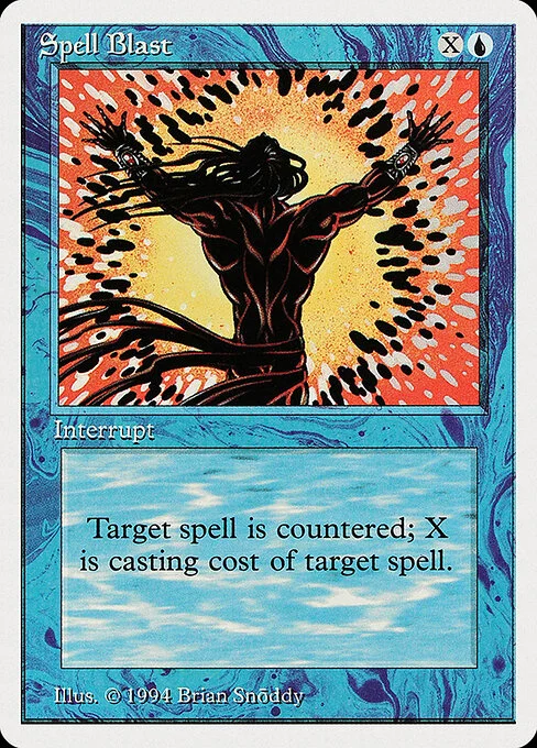 Spell Blast, carta Magic di tipo Instant illustrata da Brian Snõddy