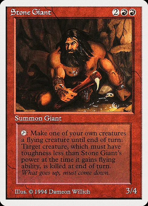 Stone Giant, carta Magic di tipo Creature — Giant illustrata da Dameon Willich