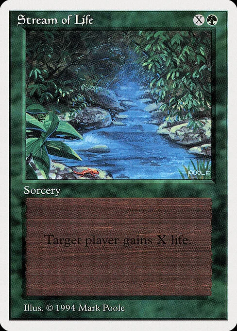 Stream of Life, carta Magic di tipo Sorcery illustrata da Mark Poole