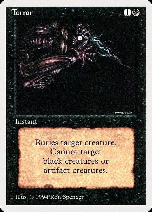 Terror, carta Magic di tipo Instant illustrata da Ron Spencer