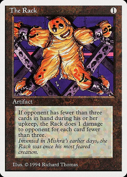 The Rack, carta Magic di tipo Artifact illustrata da Richard Thomas