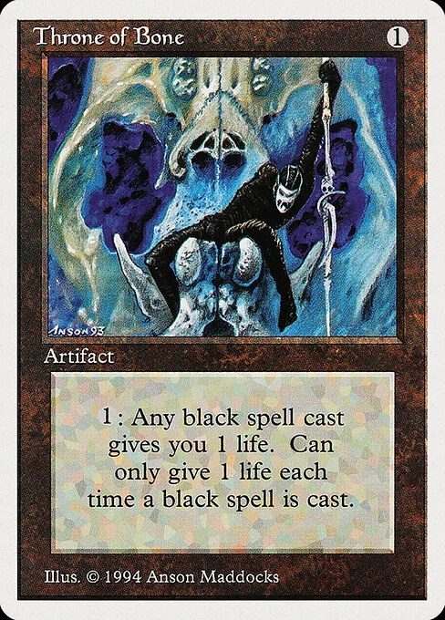 Throne of Bone, carta Magic di tipo Artifact illustrata da Anson Maddocks