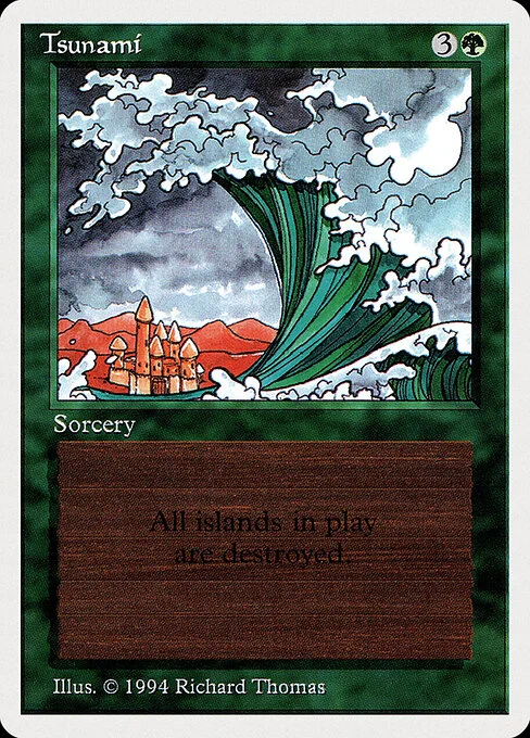 Tsunami, carta Magic di tipo Sorcery illustrata da Richard Thomas