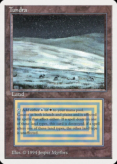 Tundra, carta Magic di tipo Land — Plains Island illustrata da Jesper Myrfors