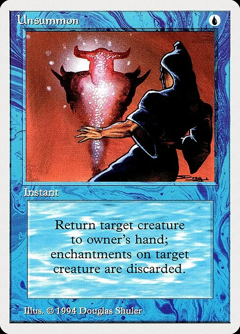 Unsummon, carta Magic di tipo Instant illustrata da Douglas Shuler