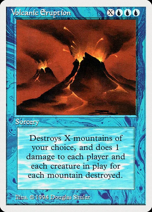 Volcanic Eruption, carta Magic di tipo Sorcery illustrata da Douglas Shuler