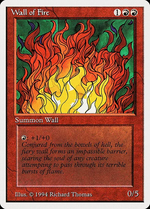 Wall of Fire, carta Magic di tipo Creature — Wall illustrata da Richard Thomas