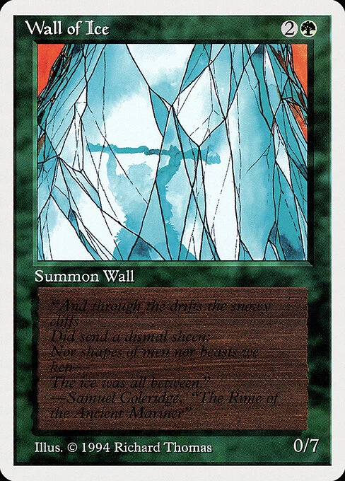 Wall of Ice, carta Magic di tipo Creature — Wall illustrata da Richard Thomas
