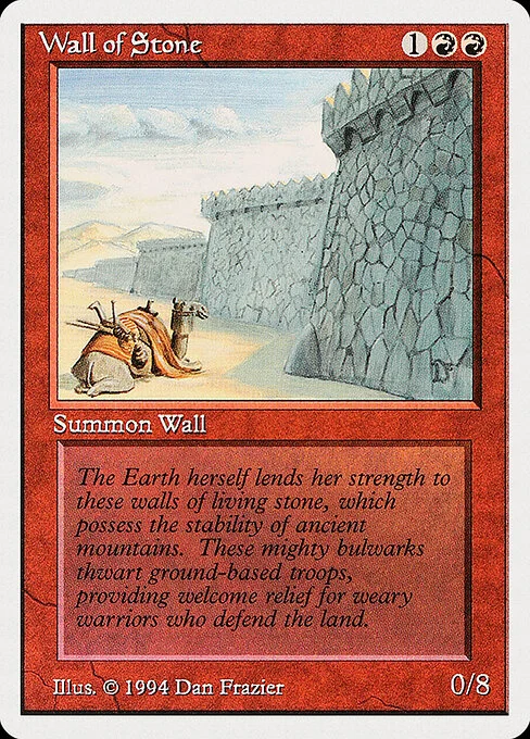 Wall of Stone, carta Magic di tipo Creature — Wall illustrata da Dan Frazier