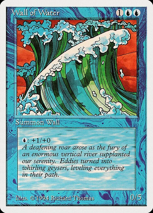 Wall of Water, carta Magic di tipo Creature — Wall illustrata da Richard Thomas