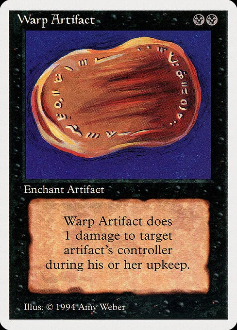 Warp Artifact, carta Magic di tipo Enchantment — Aura illustrata da Amy Weber