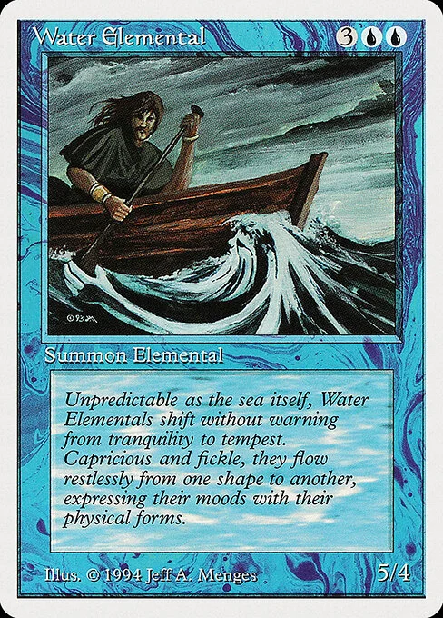Water Elemental, carta Magic di tipo Creature — Elemental illustrata da Jeff A. Menges