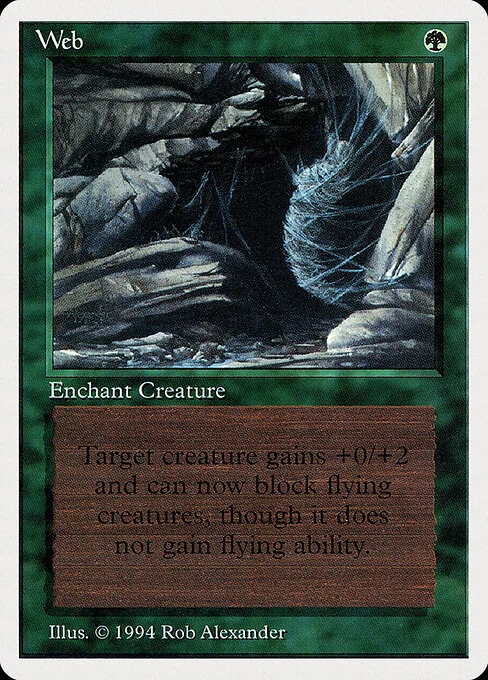 Web, carta Magic di tipo Enchantment — Aura illustrata da Rob Alexander