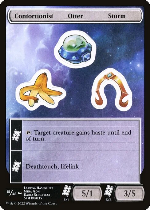 Contortionist Otter Storm, carta Magic di tipo Stickers illustrata da Larissa Hasenheit & Mina Jeon