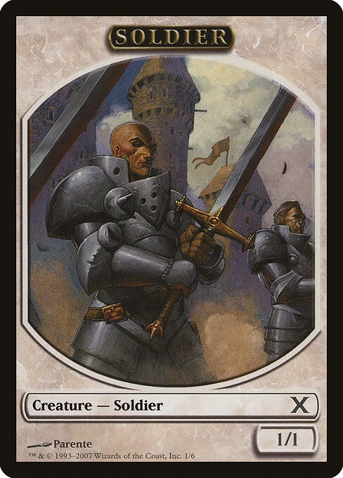 Soldier, carta Magic di tipo Token Creature — Soldier illustrata da Paolo Parente
