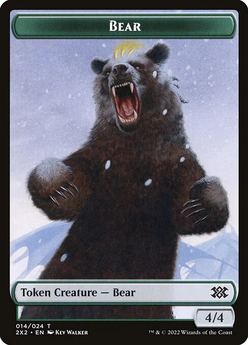 Bear, carta Magic di tipo Token Creature — Bear illustrata da Kev Walker