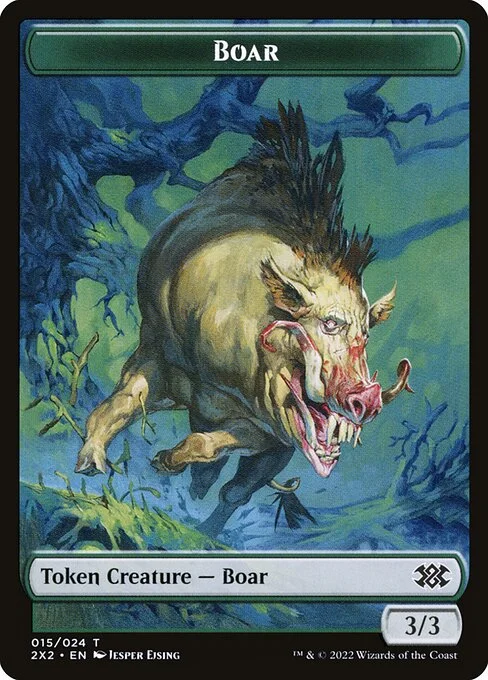 Boar, carta Magic di tipo Token Creature — Boar illustrata da Jesper Ejsing