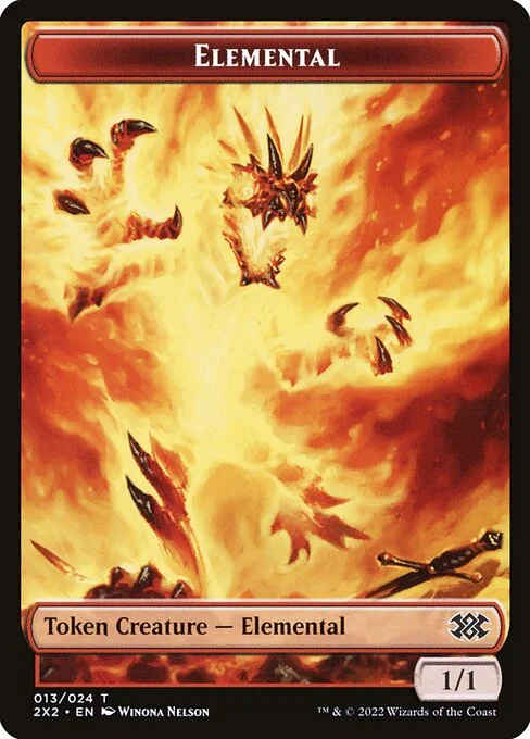 Elemental, carta Magic di tipo Token Creature — Elemental illustrata da Winona Nelson