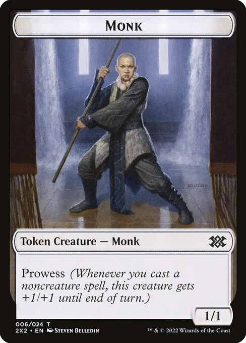 Monk, carta Magic di tipo Token Creature — Monk illustrata da Steven Belledin