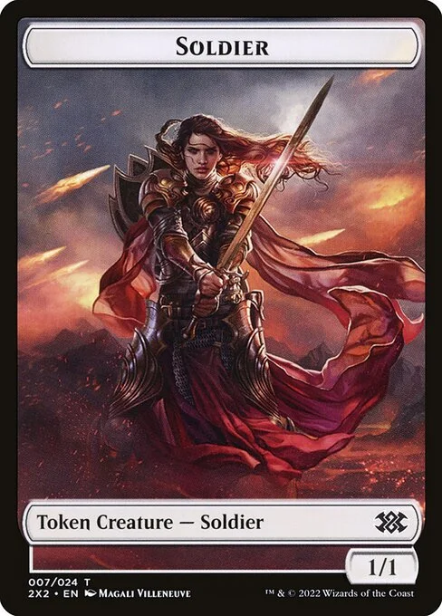 Soldier, carta Magic di tipo Token Creature — Soldier illustrata da Magali Villeneuve