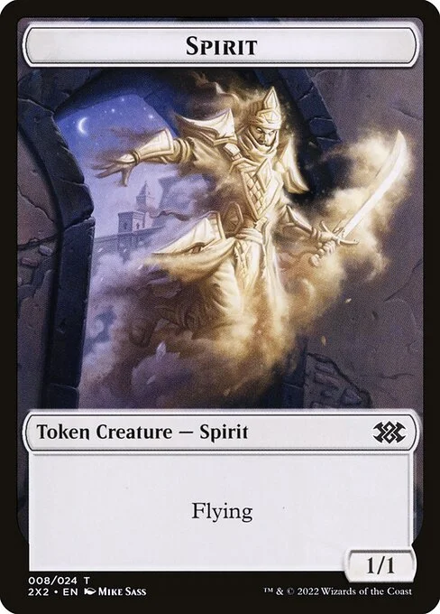 Spirit, carta Magic di tipo Token Creature — Spirit illustrata da Mike Sass