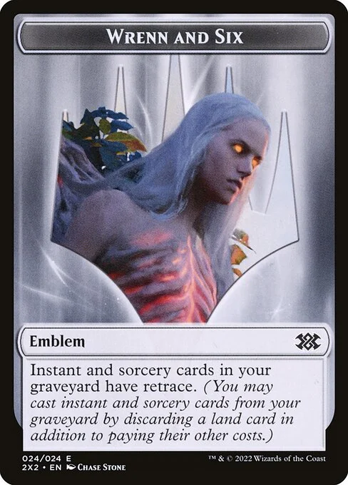 Wrenn and Six Emblem, carta Magic di tipo Emblem — Wrenn illustrata da Chase Stone