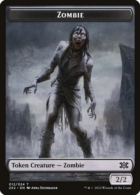 Zombie, carta Magic di tipo Token Creature — Zombie illustrata da Anna Steinbauer