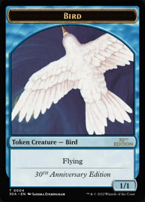 Bird, carta Magic di tipo Token Creature — Bird illustrata da Sandra Everingham