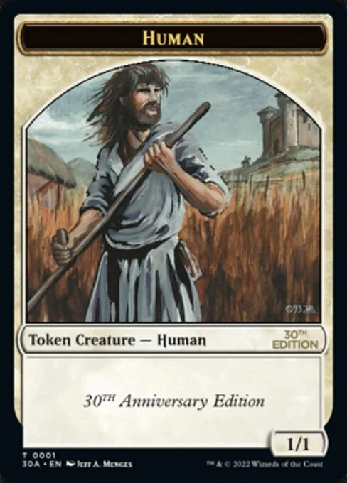 Human, carta Magic di tipo Token Creature — Human illustrata da Jeff A. Menges