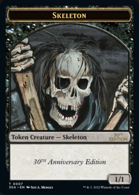 Skeleton, carta Magic di tipo Token Creature — Skeleton illustrata da Jeff A. Menges