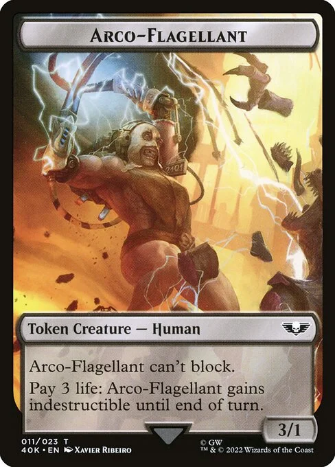 Arco-Flagellant, carta Magic di tipo Token Creature — Human illustrata da Xavier Ribeiro