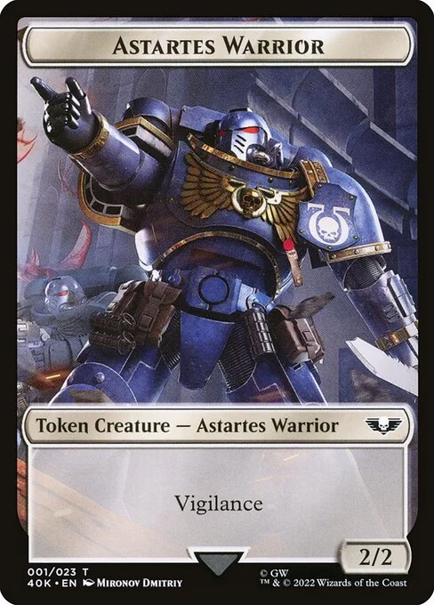 Astartes Warrior, carta Magic di tipo Token Creature — Astartes Warrior illustrata da Dmitriy Mironov