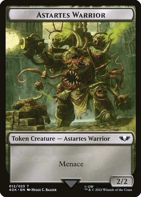 Astartes Warrior, carta Magic di tipo Token Creature — Astartes Warrior illustrata da Helge C. Balzer