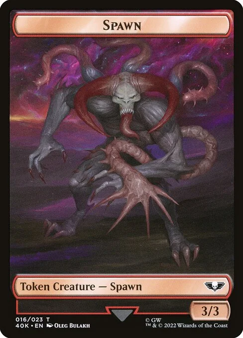 Spawn, carta Magic di tipo Token Creature — Spawn illustrata da Oleg Bulakh