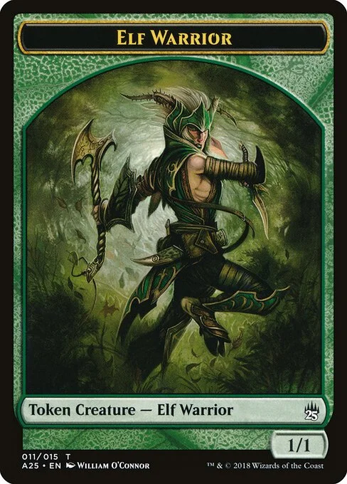 Elf Warrior, carta Magic di tipo Token Creature — Elf Warrior illustrata da William O'Connor