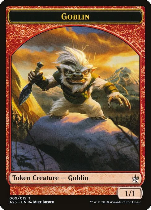 Goblin, carta Magic di tipo Token Creature — Goblin illustrata da Mike Bierek