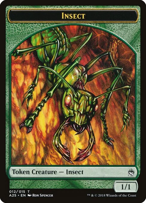 Insect, carta Magic di tipo Token Creature — Insect illustrata da Ron Spencer