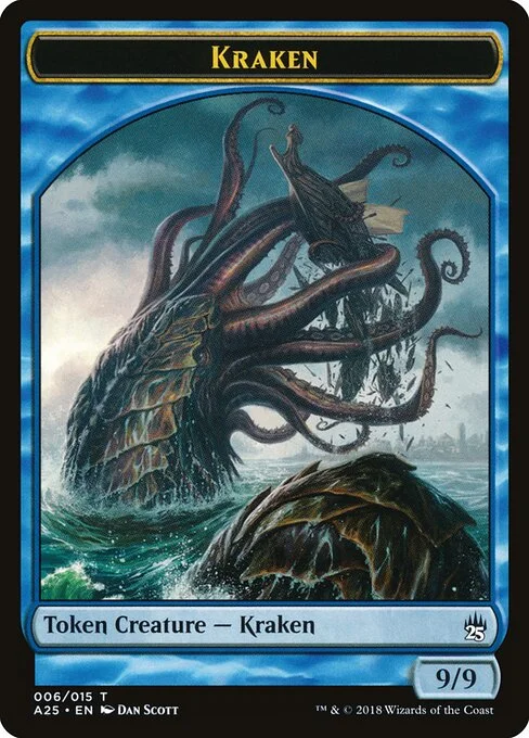 Kraken, carta Magic di tipo Token Creature — Kraken illustrata da Dan Murayama Scott