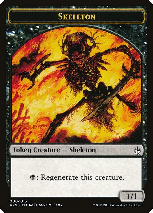 Skeleton, carta Magic di tipo Token Creature — Skeleton illustrata da Thomas M. Baxa
