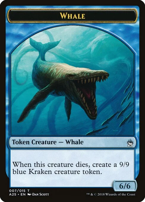 Whale, carta Magic di tipo Token Creature — Whale illustrata da Dan Murayama Scott