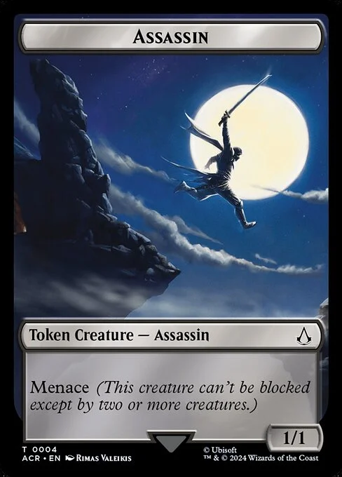 Assassin, carta Magic di tipo Token Creature — Assassin illustrata da Rimas Valeikis
