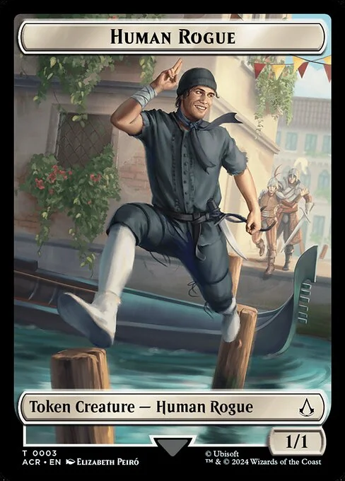 Human Rogue, carta Magic di tipo Token Creature — Human Rogue illustrata da Elizabeth Peiró
