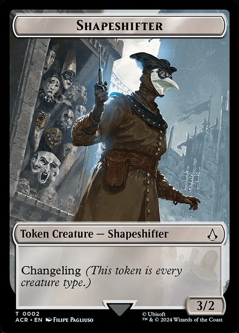 Shapeshifter, carta Magic di tipo Token Creature — Shapeshifter illustrata da Filipe Pagliuso