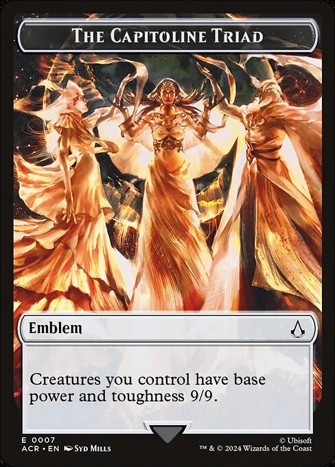 The Capitoline Triad Emblem, carta Magic di tipo Emblem illustrata da Syd Mills