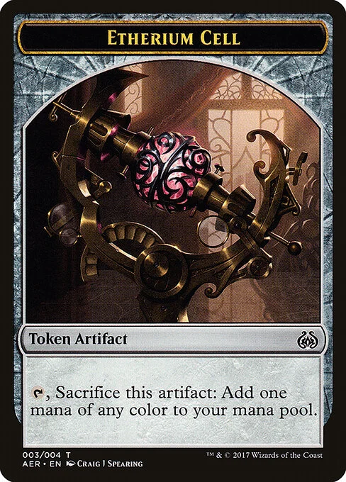 Etherium Cell, carta Magic di tipo Token Artifact illustrata da Craig J Spearing