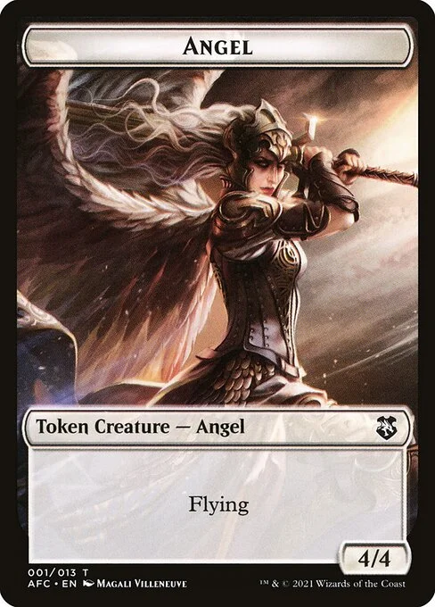 Angel, carta Magic di tipo Token Creature — Angel illustrata da Magali Villeneuve